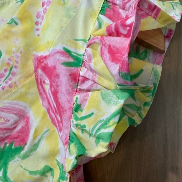 Haley and the Hound Floral Scalloped Ruffle Cap Sleeveless Dress / small - Picture 8 of 15